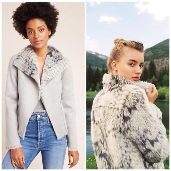 Anthropologie Marrakech Faux Fur Reversible Jacket - Picture 1 of 6